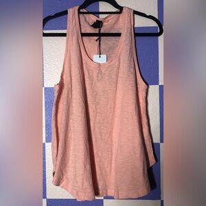 NWT Bobi Slubbed Jersey Swing Tank in Papaya - Size L